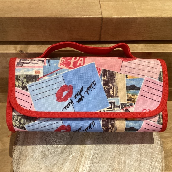Lancôme “wish you were here” Parisian Fold-up Cosmetic/ Jewelry Bag - Picture 1 of 5
